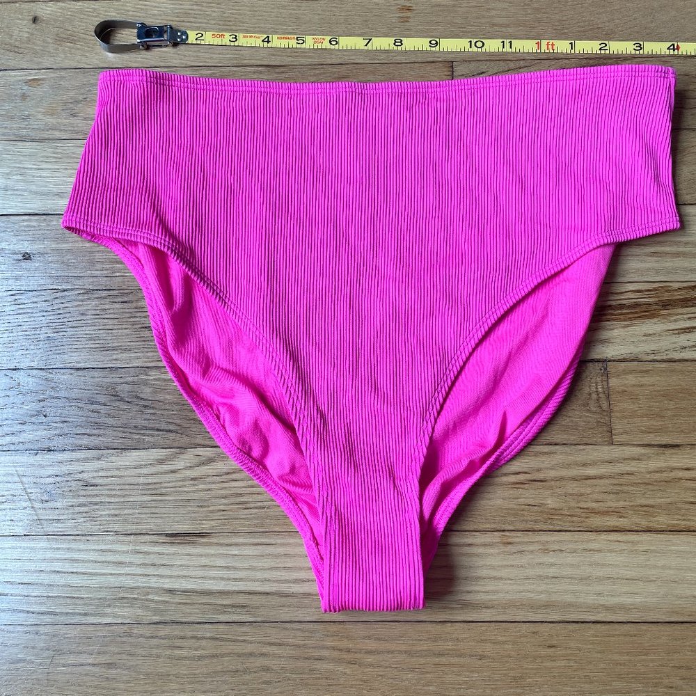 ASOS Hot Pink Ribbed High Waisted Bottom US14